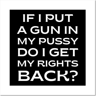 pro choice, If I put a gun in my pussy do I get my rights back? Posters and Art